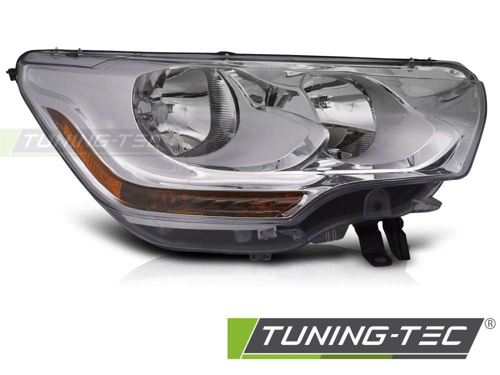 Phare chromé droit TYC compatible avec Citroën C4 10-15