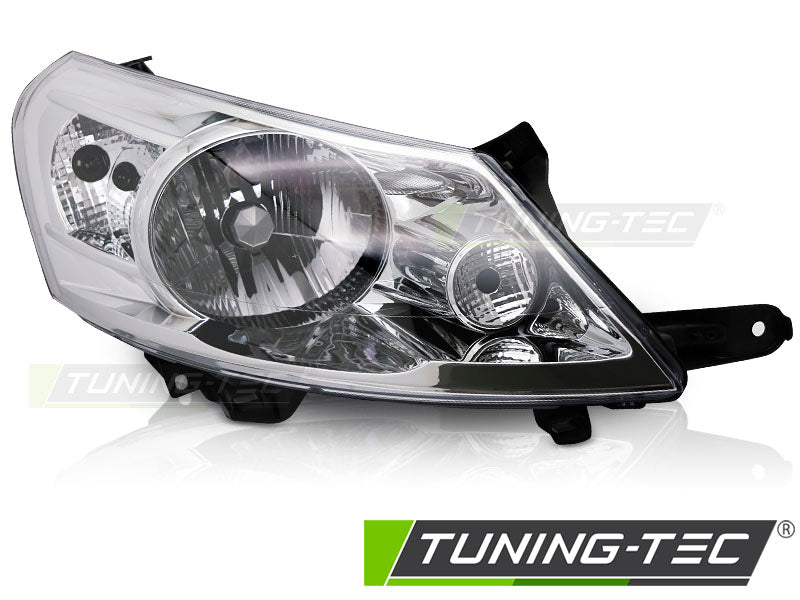 Phare chromé droit TYC compatible avec Citroën Jumpy, Peugeot Expert et Fiat Scudo (2007-2016)