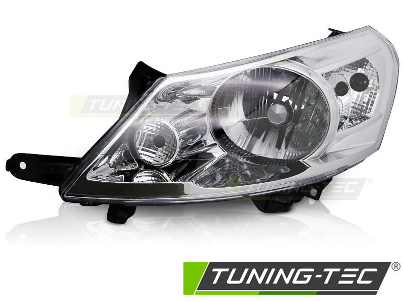 Phare chromé gauche TYC compatible avec Citroën Jumpy, Peugeot Expert et Fiat Scudo (2007-2016)