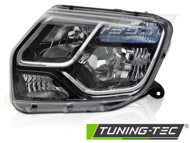 Phare avant gauche noir TYC compatible avec Dacia Duster 13-17