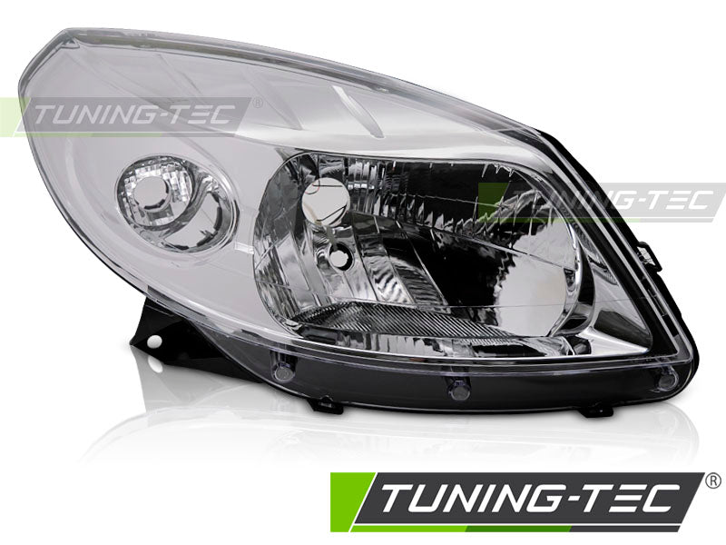 Phare chromé droit TYC compatible avec Dacia Sandero 08-12