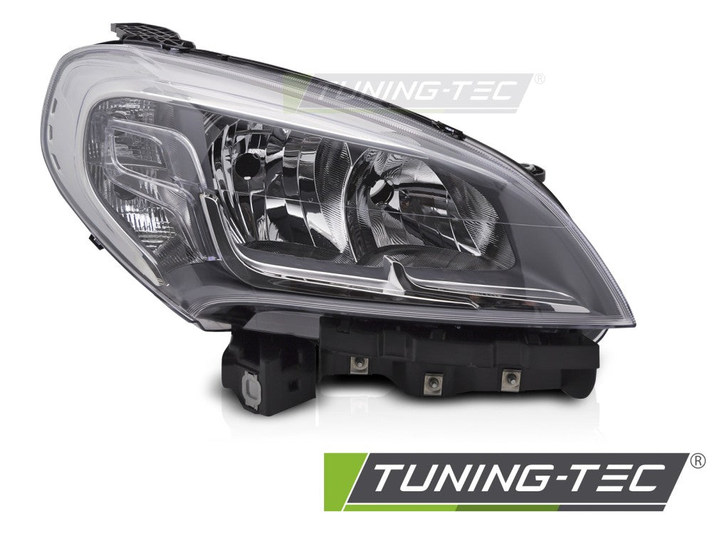 Phare avant droit chromé TYC compatible avec Fiat Doblo 14-22