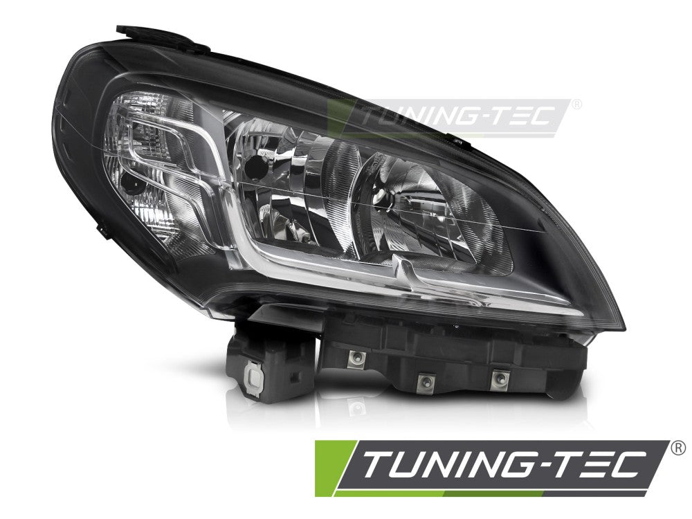 Phare avant droit noir TYC compatible avec Fiat Doblo 14-22