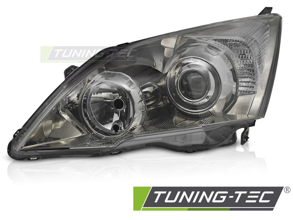 Phare avant gauche chromé fumé TYC compatible avec HONDA CR-V III 06-12