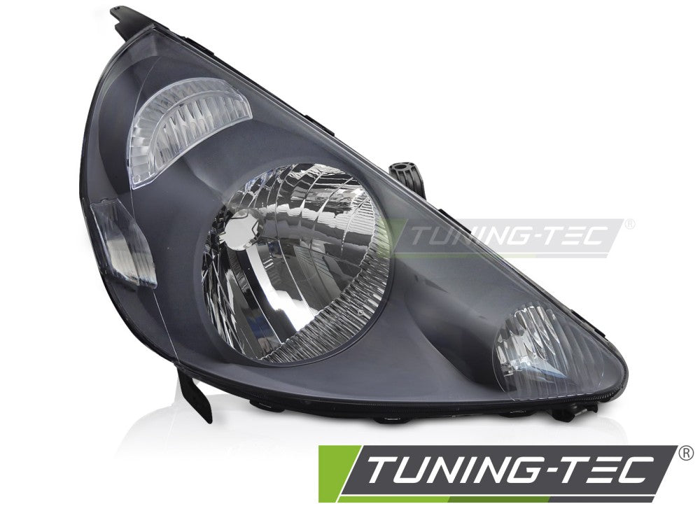 Phare avant droit noir TYC compatible avec Honda Jazz Fit 02-04