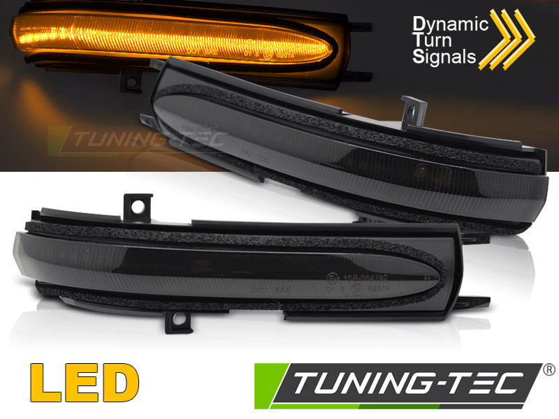 Clignotant latéral à LED fumé intégré au rétroviseur, compatible avec Honda Civic 04-06 et Accord 02-08.