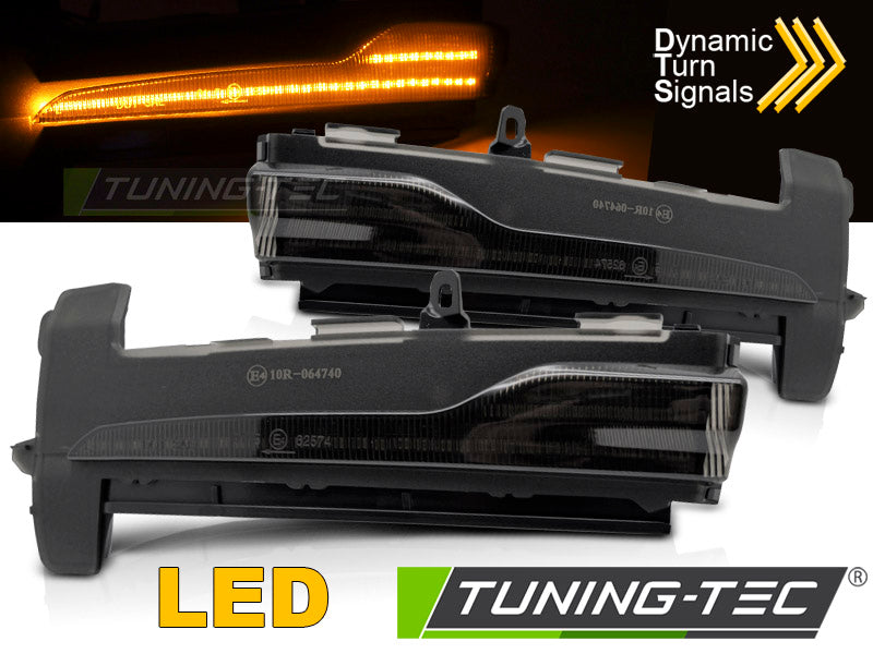 Clignotant latéral à LED fumé intégré au rétroviseur, compatible avec Volvo XC60 (2014-2017) restylé.
