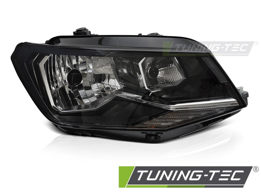 Phare avant noir côté droit H4 TYC compatible VW Caddy 15-20