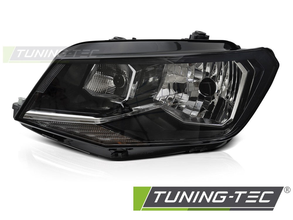 Phare avant gauche noir H4 TYC compatible VW Caddy 15-20