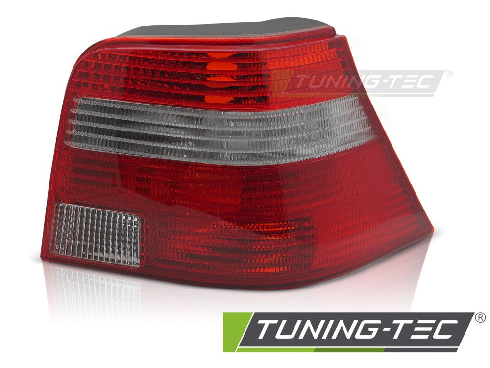 Feu arrière rouge et blanc côté droit TYC compatible avec VW Golf IV 97-03 à hayon