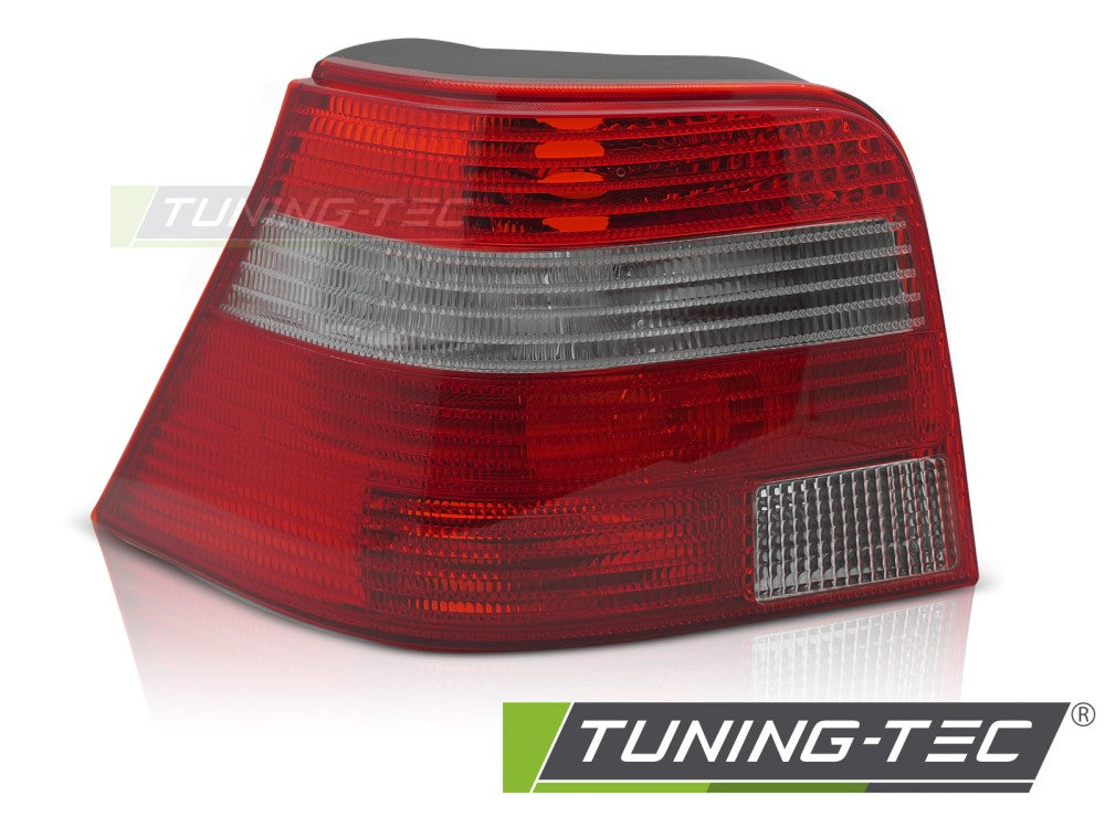 Feu arrière rouge et blanc côté gauche TYC compatible avec VW Golf IV 97-03 à hayon