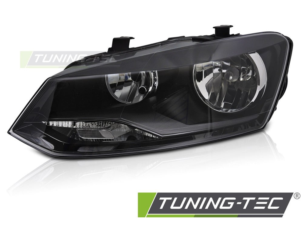 Phare avant gauche noir H7 TYC compatible VW Polo 6R 09-14
