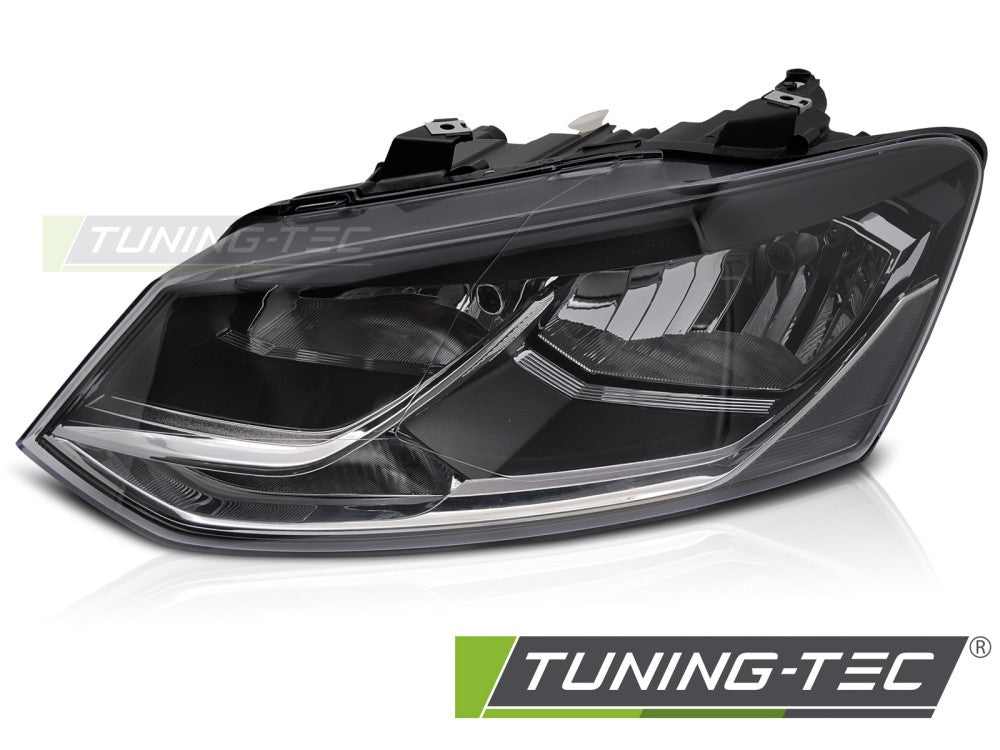 Phare avant gauche noir TYC compatible VW Polo 6R 14-17