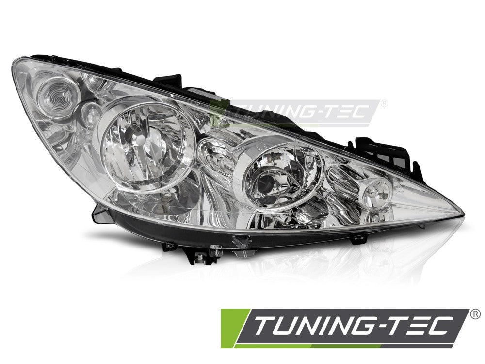 Phare avant chromé à LED côté droit TYC compatible avec Peugeot 308 07-10