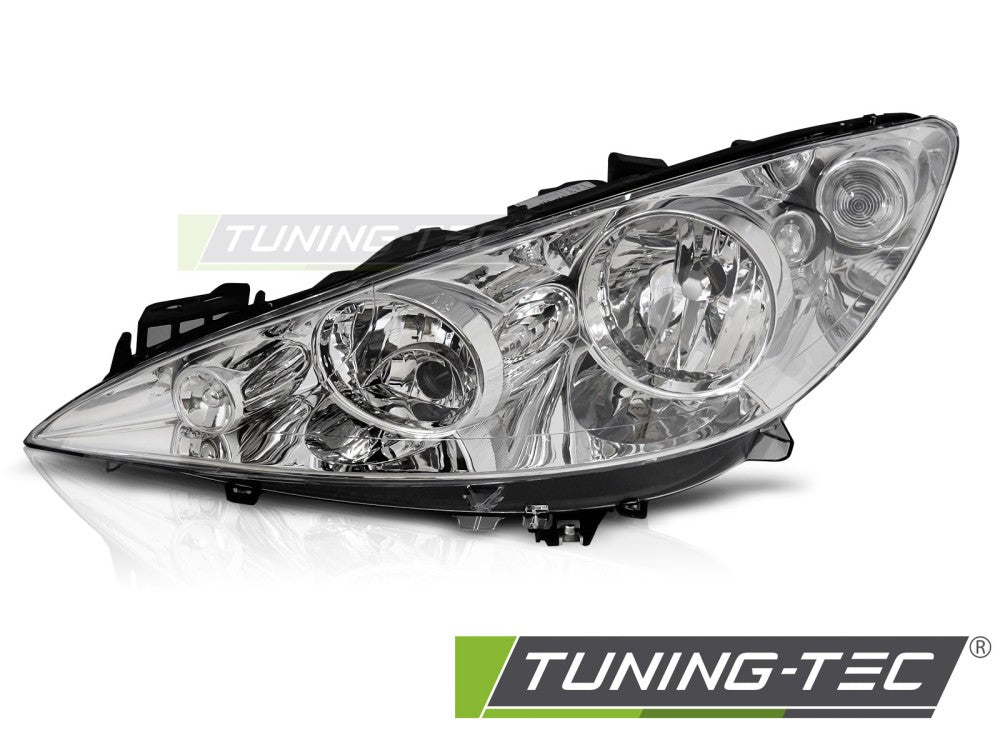 Phare avant gauche chromé à LED TYC compatible avec Peugeot 308 07-10