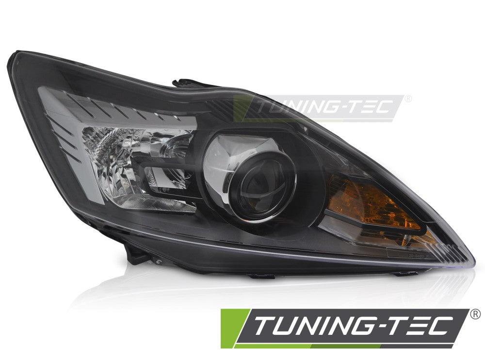 Phare avant AFS noir côté droit TYC compatible avec Ford Focus MK2 08-10