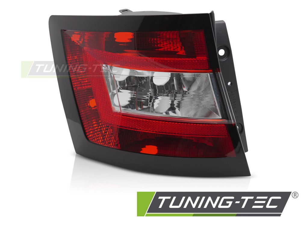 Feu arrière rouge et blanc côté gauche TYC compatible avec Skoda Fabia Kombi 2014-2018