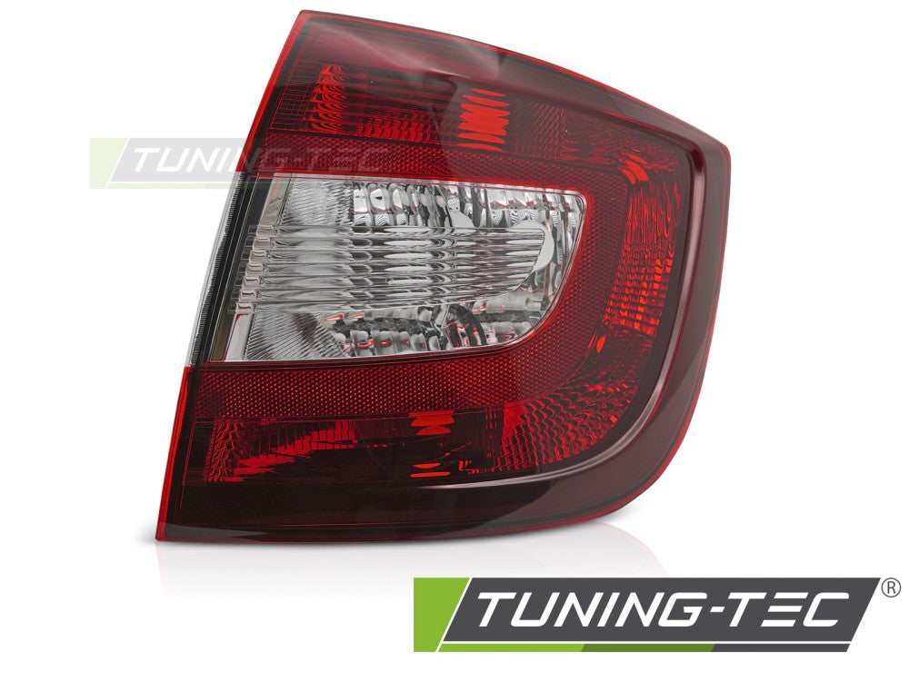 Feu arrière rouge foncé côté droit TYC compatible avec Skoda Rapid berline 12-17