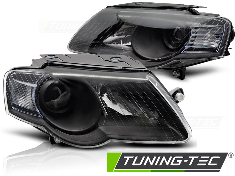 Phares noirs compatibles avec VW Passat B6 3C 03.05-10
