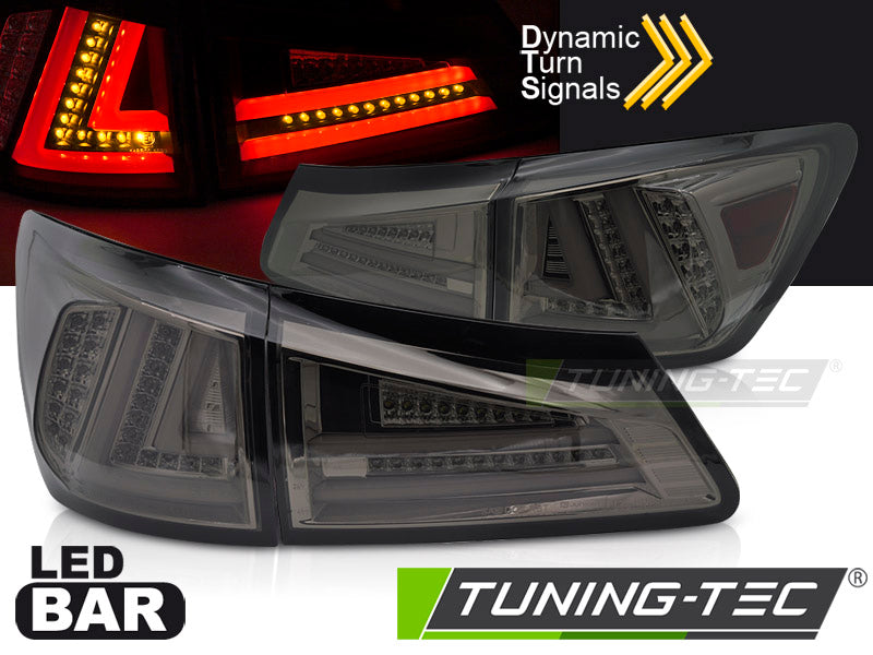 Feux arrière à LED fumés SQL compatibles avec Lexus IS II 06-13