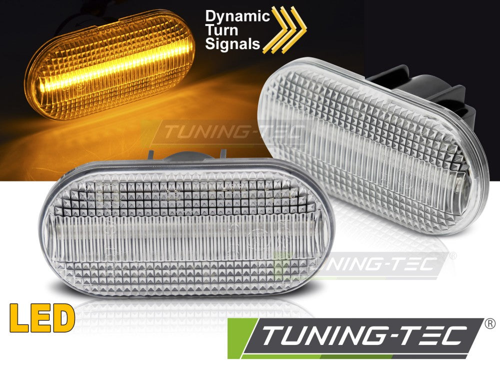 Clignotant latéral à LED blanche SEQ compatible avec RENAULT CLIO II / TWINGO II / SCENIC / KANGOO