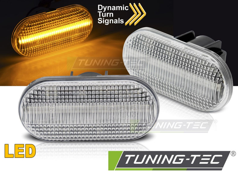 Clignotant latéral à LED blanche Dynamique compatible avec RENAULT CLIO II / TWINGO II / SCENIC / KANGOO