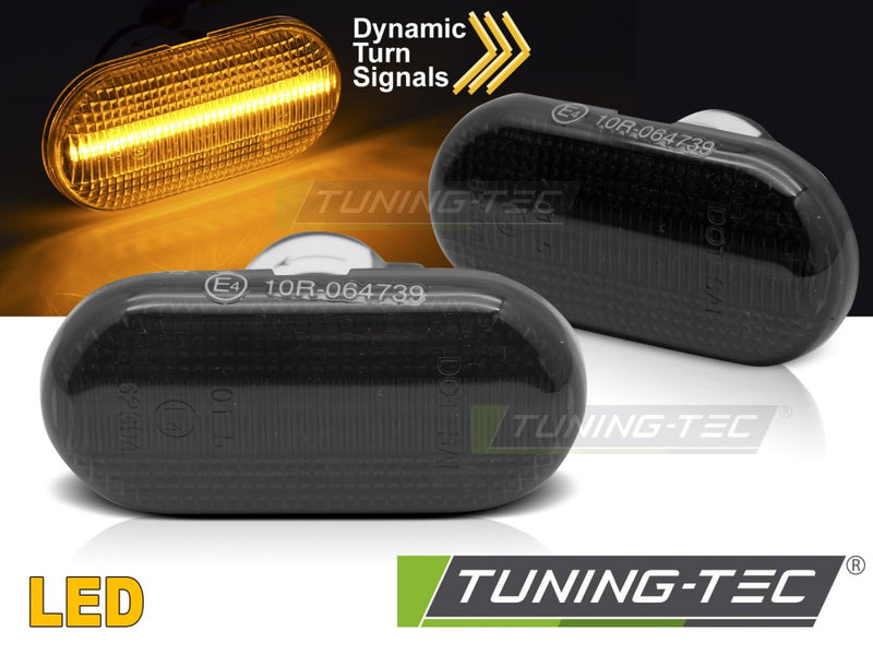 Clignotant latéral fumé à LED Dynamique compatible avec RENAULT CLIO II / TWINGO II / SCENIC / KANGOO