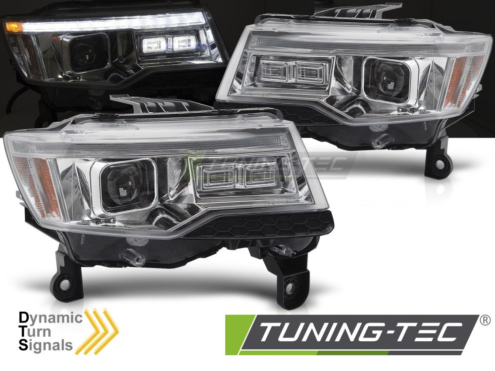 JEEP GRAND CHEROKEE 14-21 SÉQUENCE DE FEUX TUBE CHROMÉS