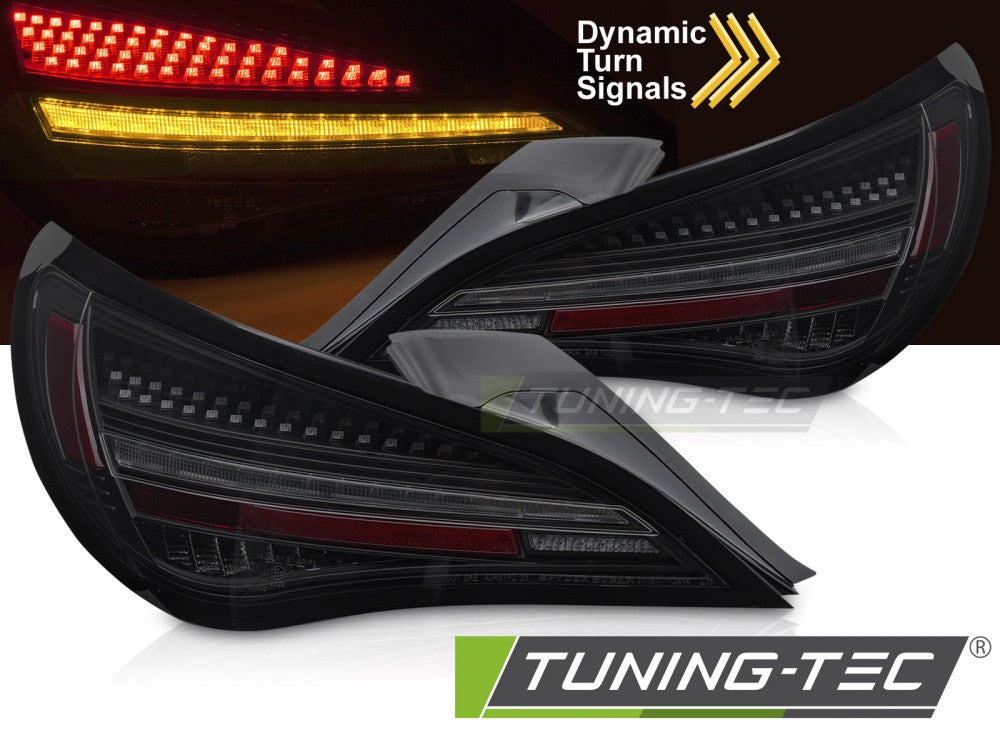 Feux arrière à LED SEQ noir fumé compatibles avec Mercedes CLA C117 13-19 / X117 14-19 LED d'origine