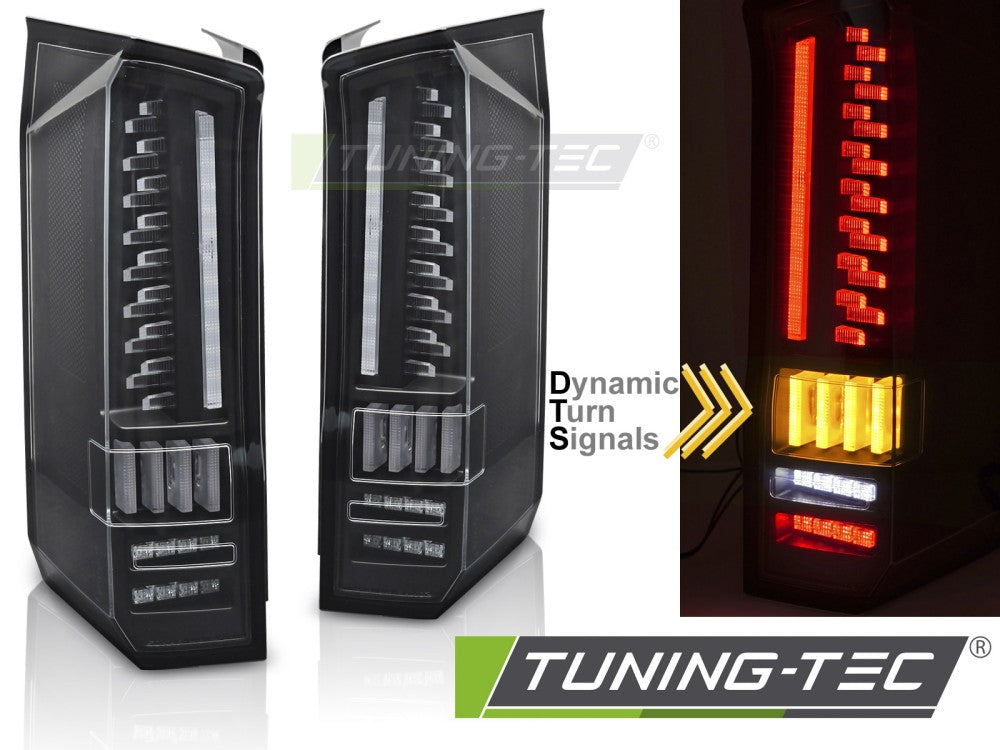 Feux arrière à LED noirs SEQ compatibles VW VW CRAFTER 17-
