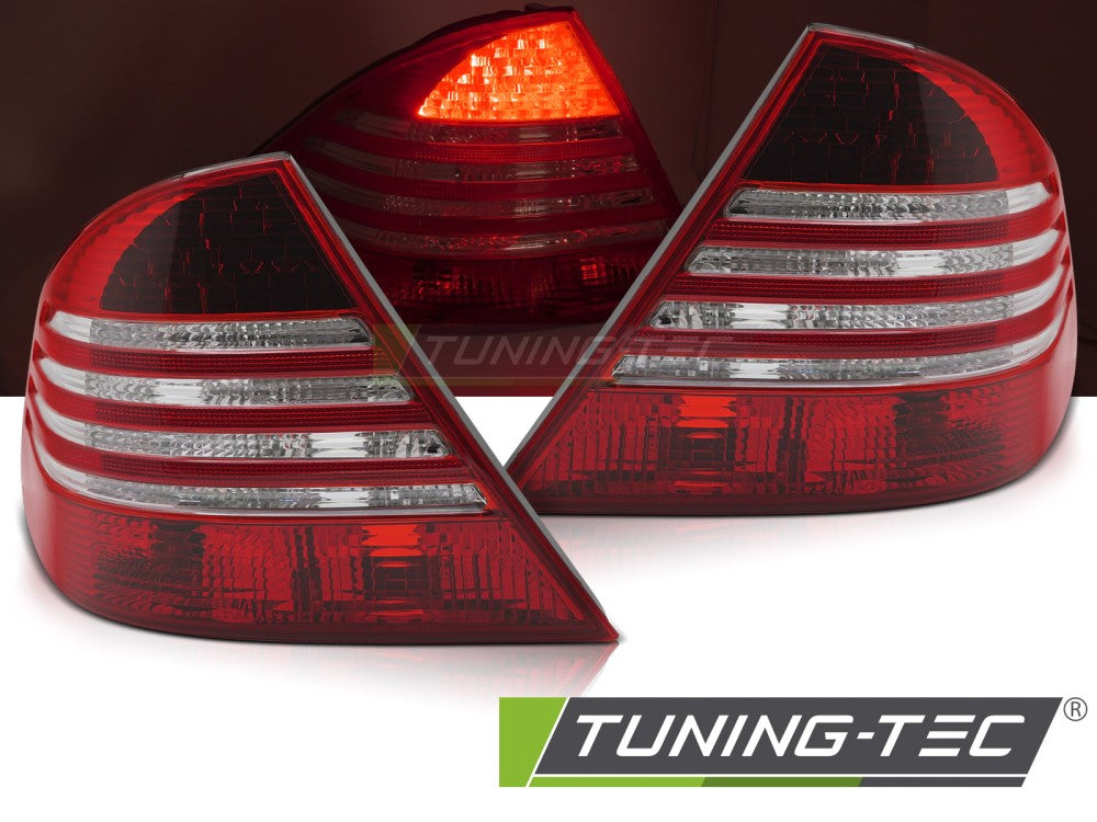 Feux arrière à LED rouge et blanc compatibles avec Mercedes W220 Classe S (1998-2005)