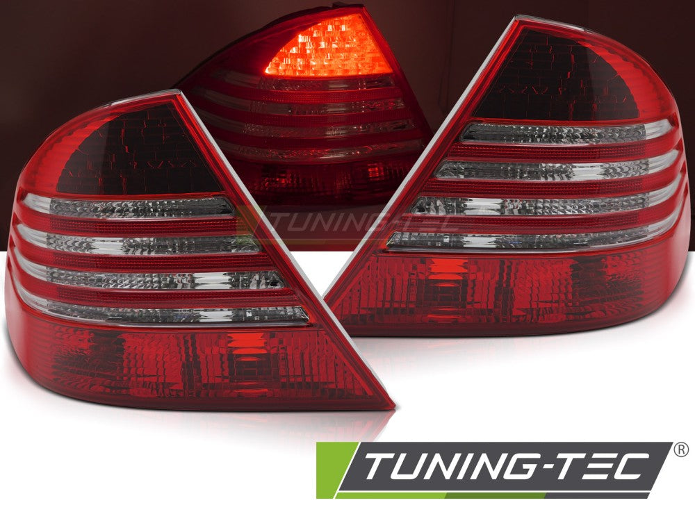 Feux arrière à LED rouges fumés compatibles avec Mercedes W220 Classe S (09.98-05.05)