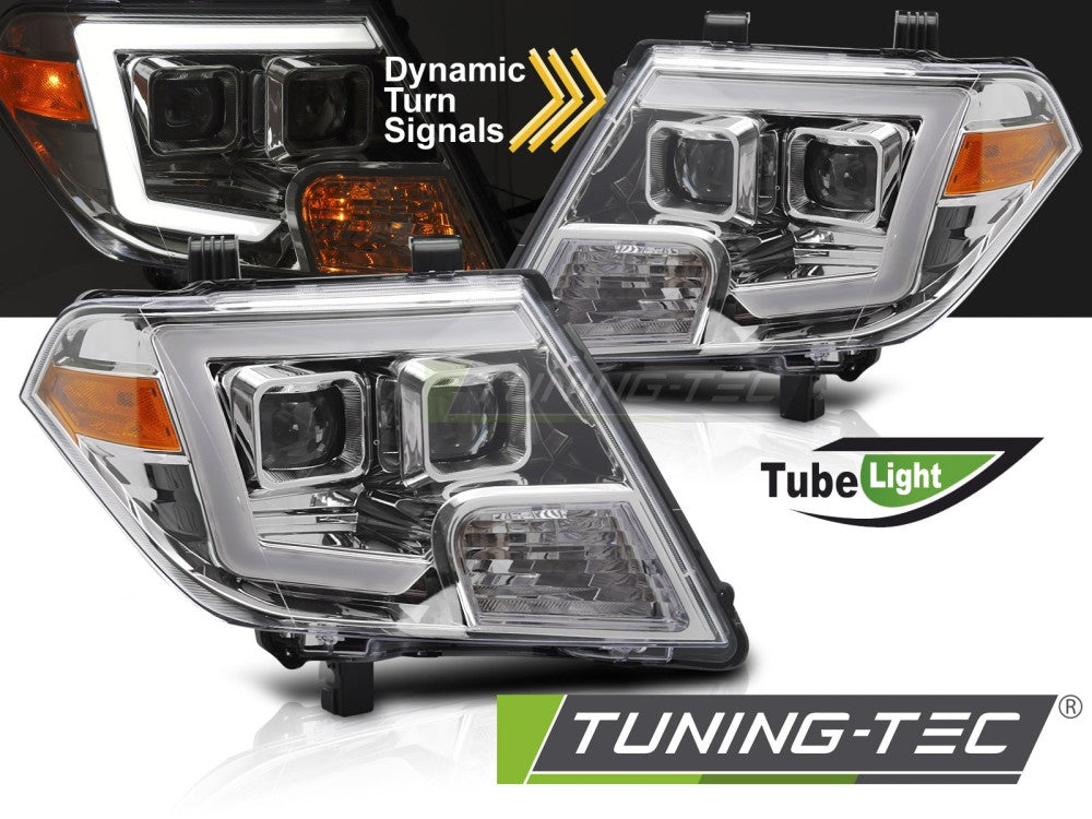 Feux tubulaires chromés pour Nissan Frontier 10-14