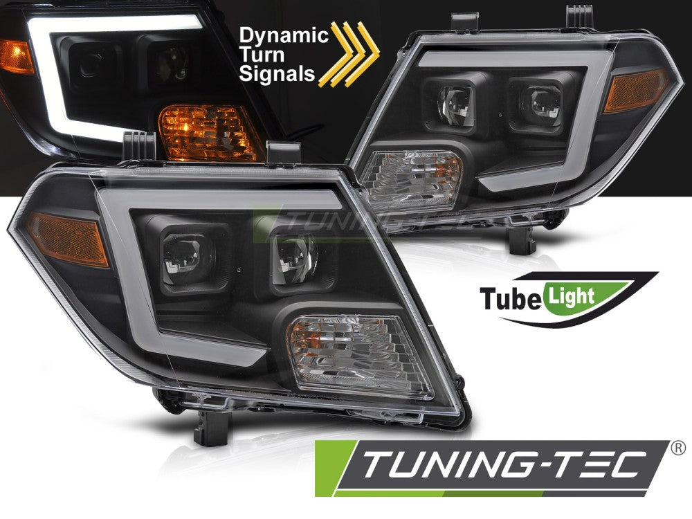 Feux tubulaires noirs pour Nissan Frontier 10-14