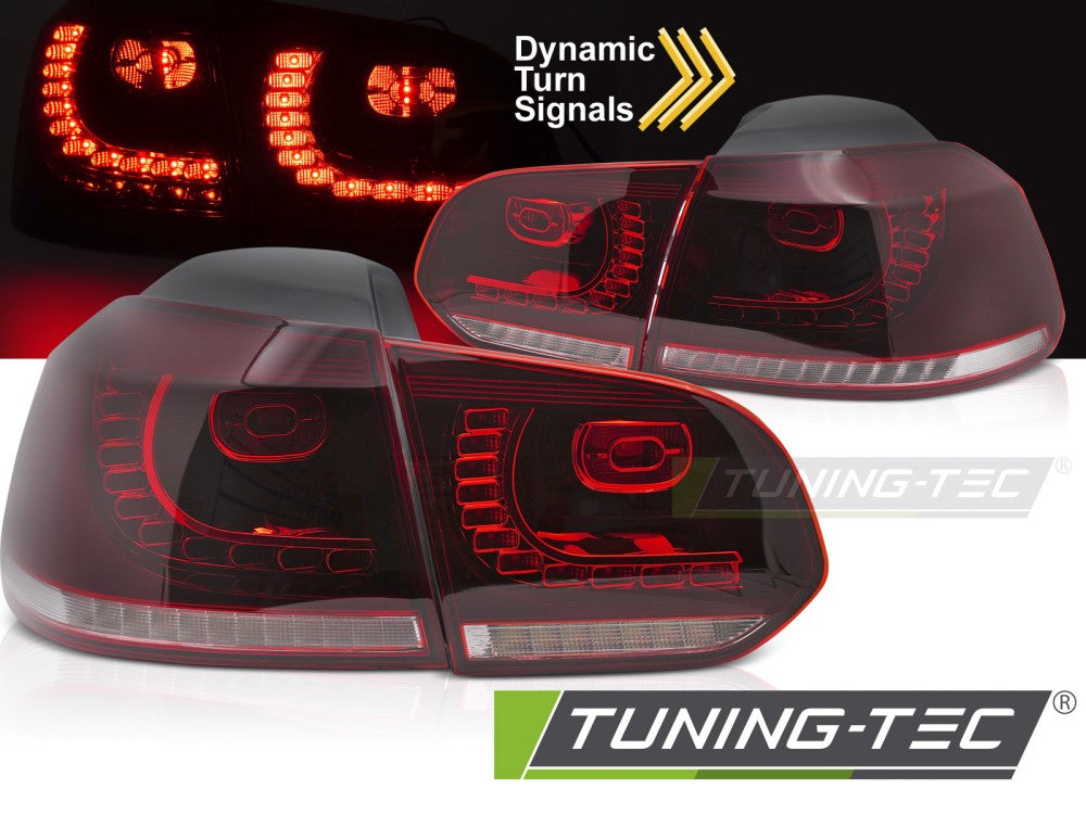 Feux arrière à LED rouge et blanc séquentiels compatibles avec VW Golf 6 08-13