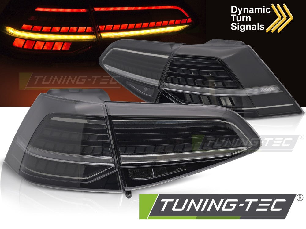 Feux arrière à LED fumés SEQ compatibles avec VW Golf 7 13-19
