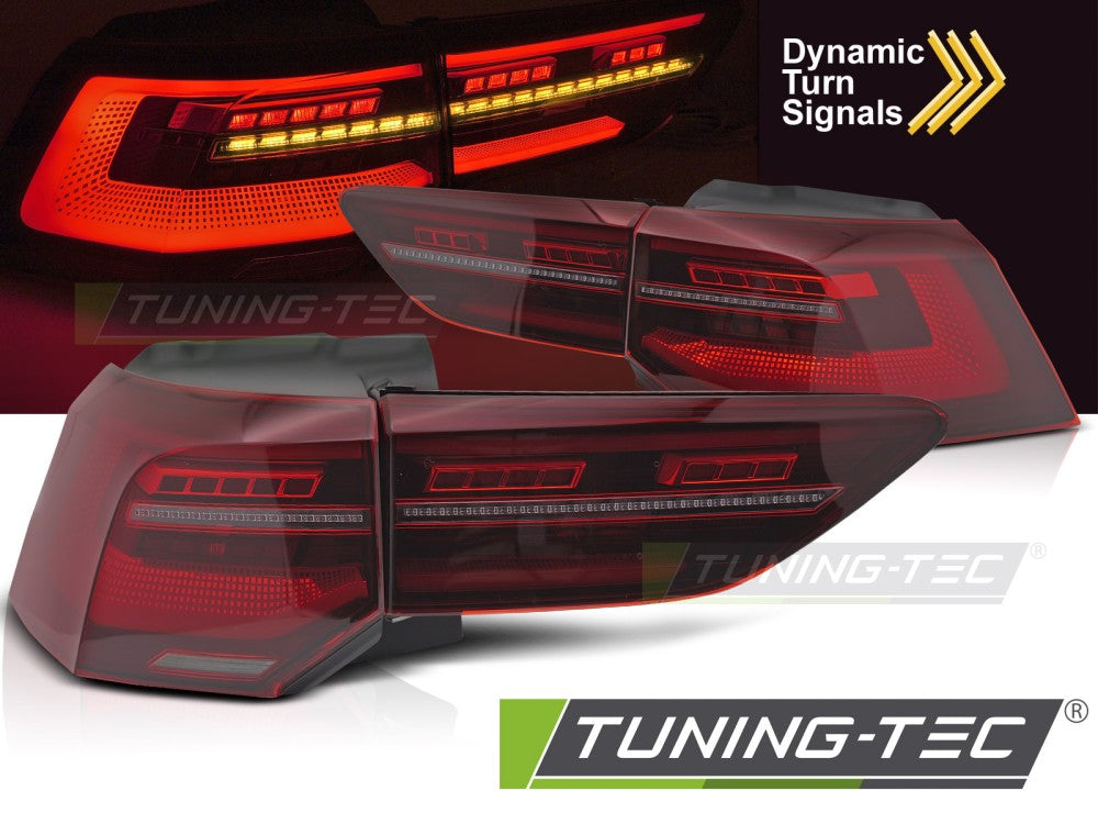 Feux arrière à LED rouges SEQ compatibles avec VW Golf VIII 19-24