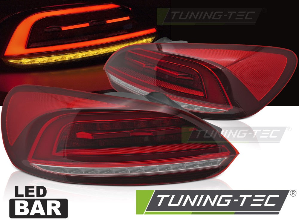 Feux arrière à LED rouges SEQ compatibles avec VW Scirocco III 08-14