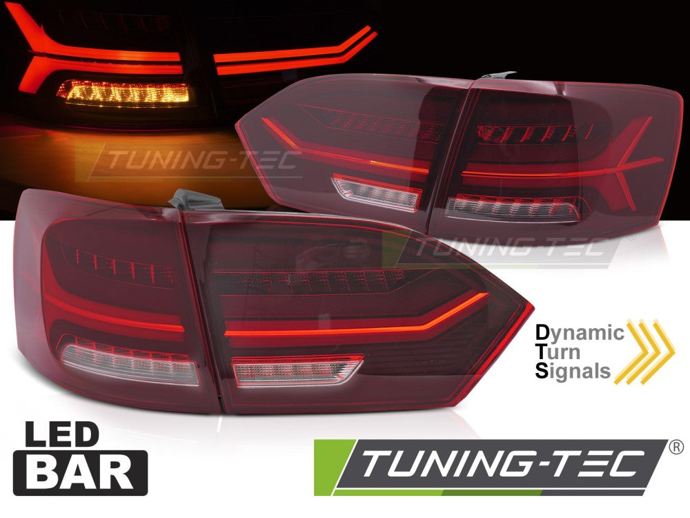 Feux arrière à LED rouges et blancs compatibles avec VW Jetta VI 11-14
