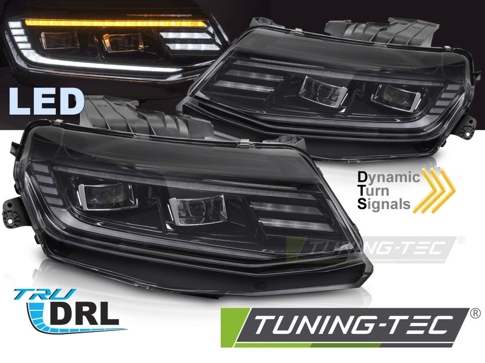 Phares à DEL avec feux de jour compatibles avec Chevrolet Camaro 16-18