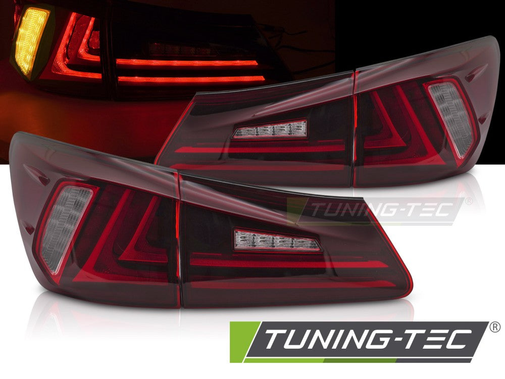 Feux arrière à LED rouges compatibles avec Lexus IS II 06-13