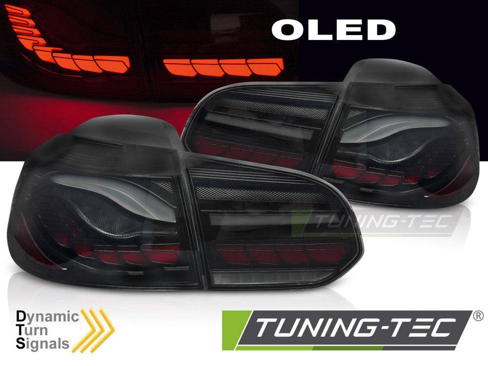 Feux arrière à LED fumés OLED compatibles VW Golf VI 08-13