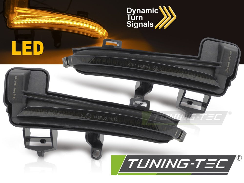 Clignotant latéral à LED fumé intégré au rétroviseur, compatible avec Skoda Superb III 15-18
