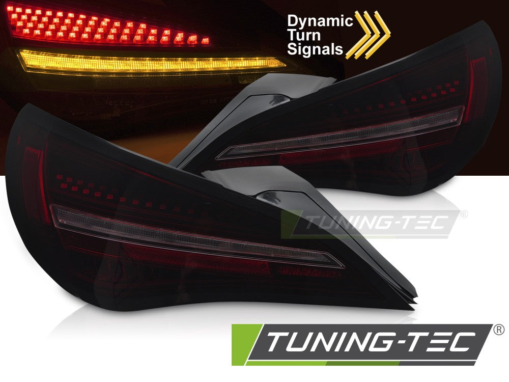 Feux arrière à LED SEQ noir et rouge fumé compatibles avec Mercedes CLA C117 13-16 / X117 14-16 Ampoule d'origine