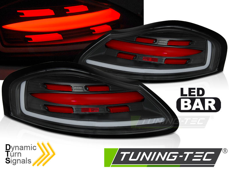 Feux arrière à LED noirs et rouges compatibles Porsche Boxster 986 (1996-2004)