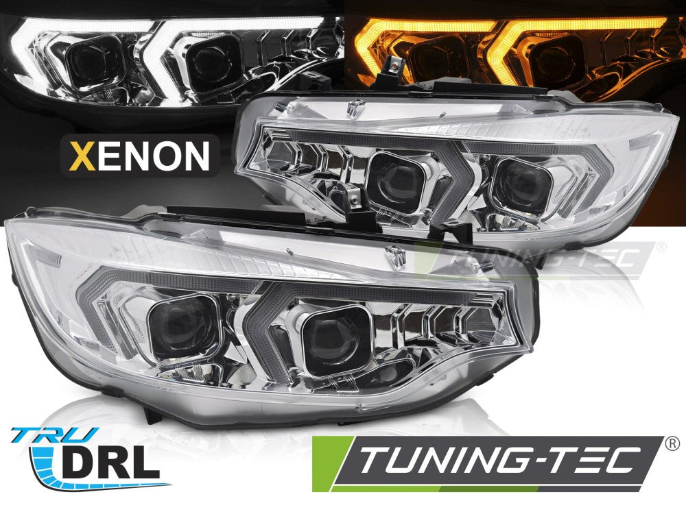 Phares au xénon chromés compatibles BMW F32/F33 13-17