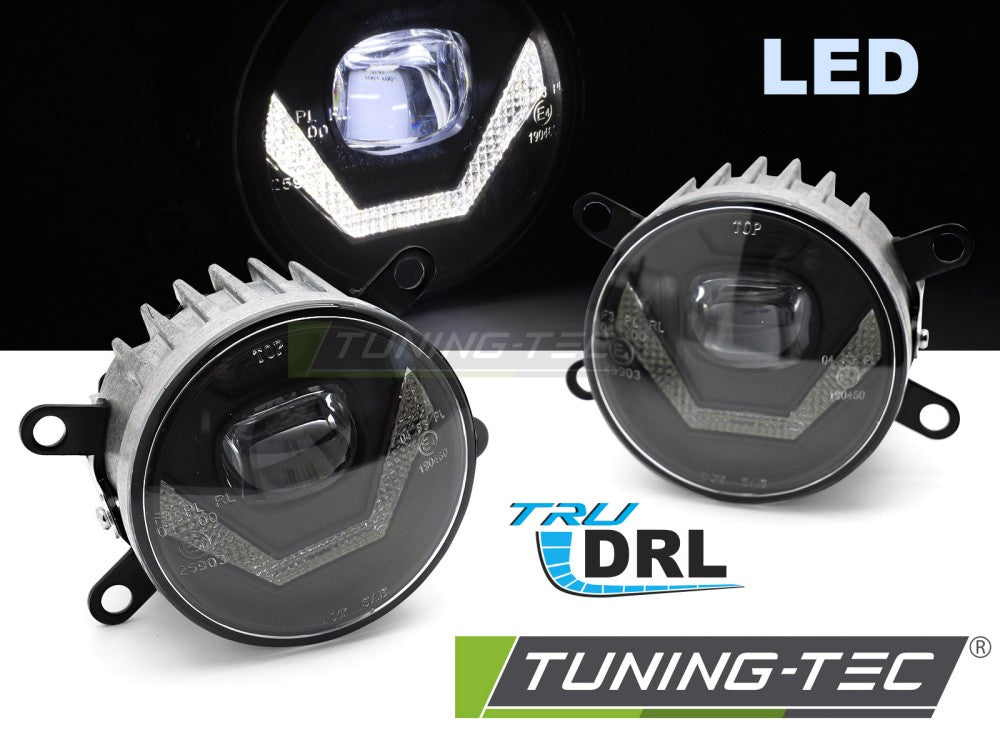 Feux antibrouillard à LED avec feux de jour compatibles avec FORD / OPEL / RENAULT / PEUGEOT / CITROËN / DACIA / SUZUKI