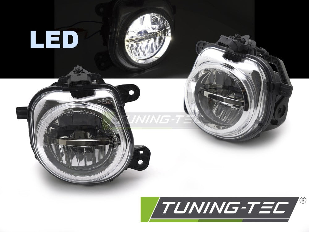 Phares antibrouillard à LED transparents compatibles avec BMW X3 F25 / X4 F26 / X5 F15 / X6 F16