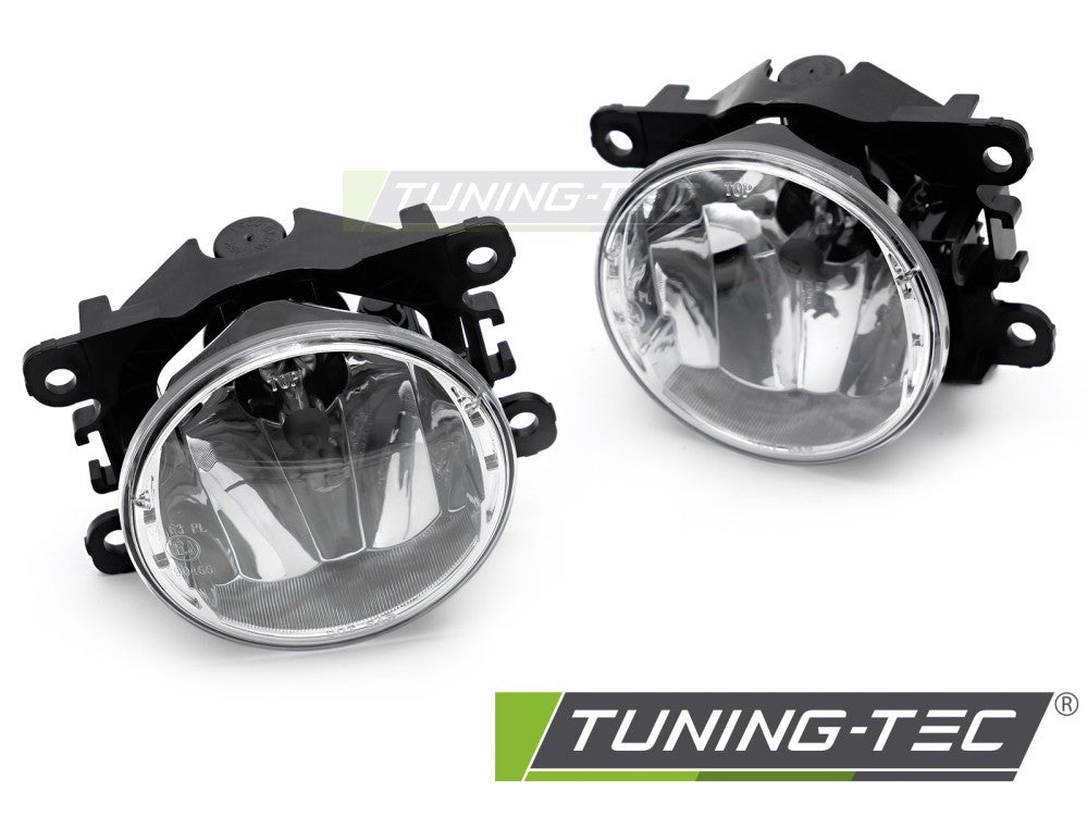 Feux antibrouillard transparents compatibles avec Renault Clio 12-19 / Captur / Kangoo / Fluence / Megane / Trafic Dacia Logan / Sandero
