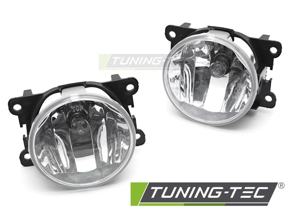 Feux antibrouillard transparents compatibles avec Peugeot 207 (09-12) / 208 (12-15) et Citroën C3 Picasso / C4 Cactus